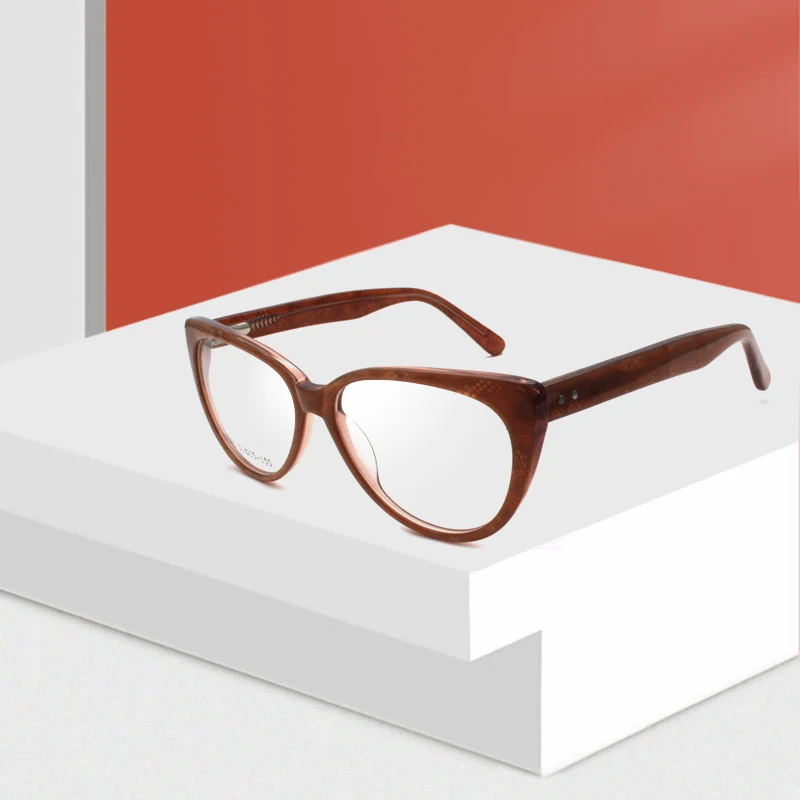 

Оптические очки «кошачий глаз», качественные очки для коррекции зрения, ацетатные очки большого размера, оправа для очков для мужчин и женщ...