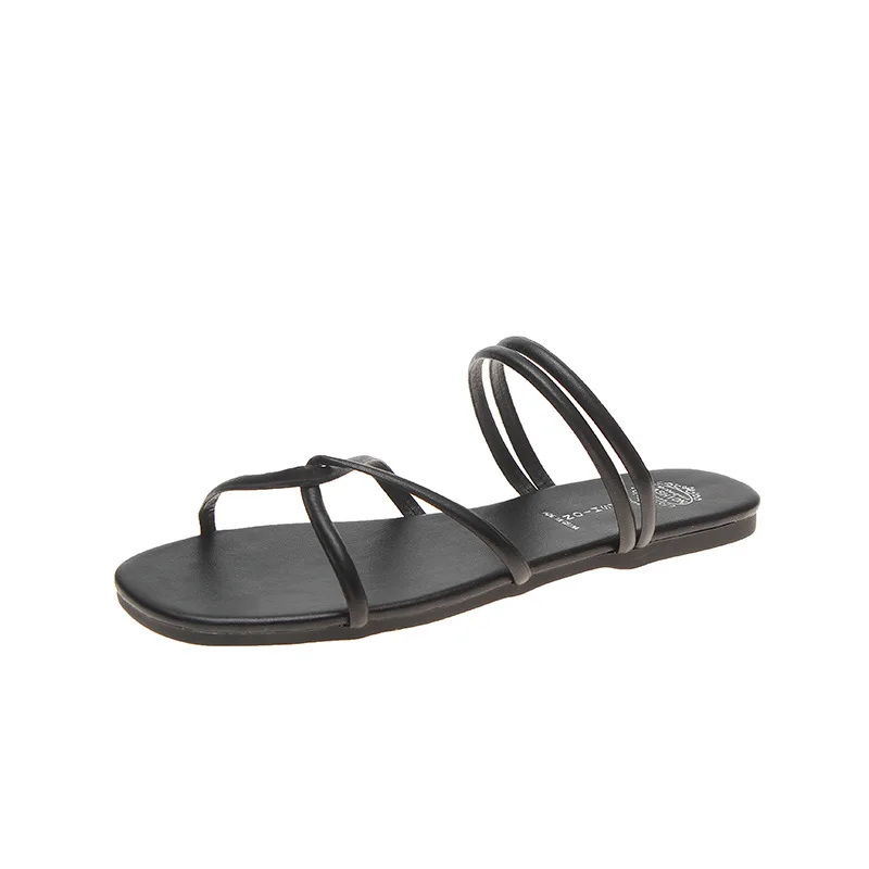 

2021 New Arrive Flat Sandals Women Shoes Sandals Brand 2021 High Quality Roma Shoes Leather Summer Shoes Lady Slipper Designer