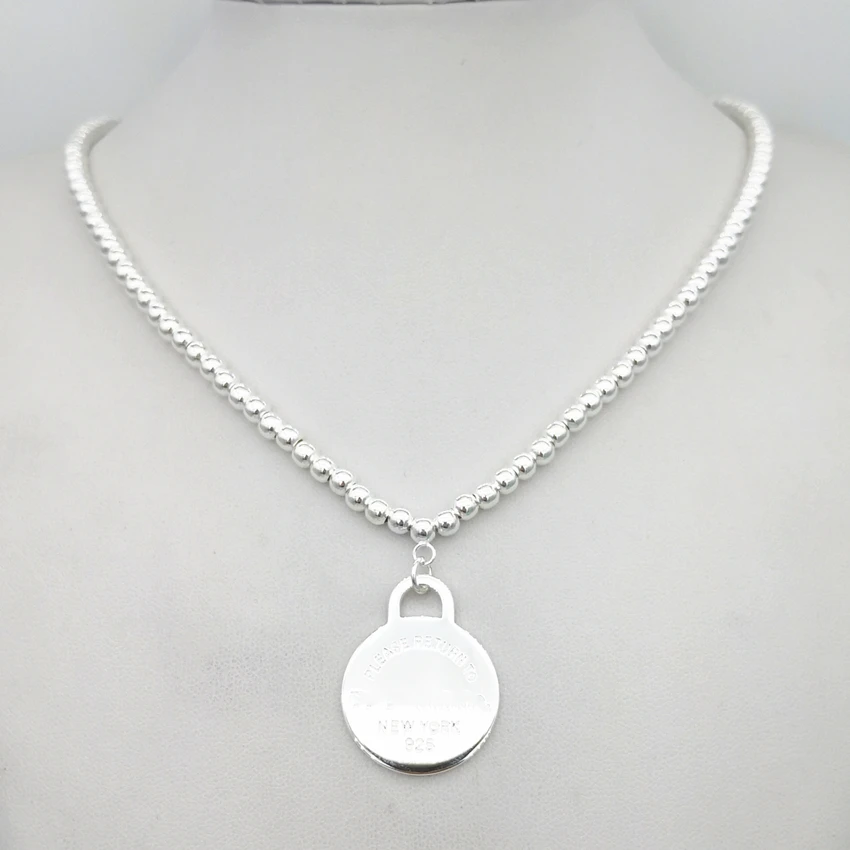 

Hot style fashion lovers 4 mm round bead necklace