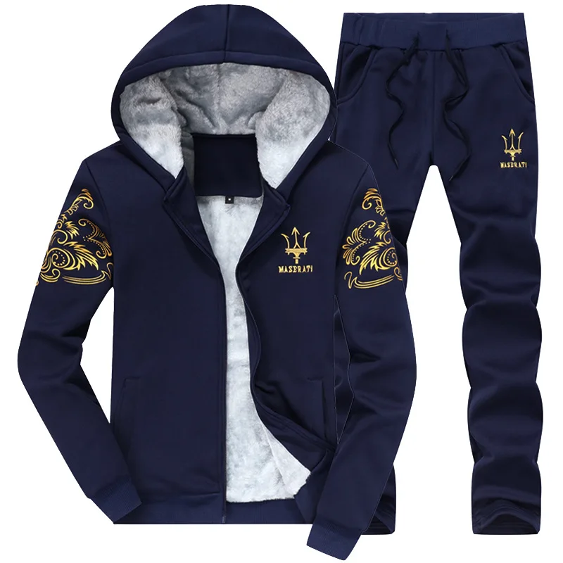 

Спортивный костюм мужской с капюшоном, повседневный Свободный кардиган с вышивкой, теплая куртка, Осень-зима