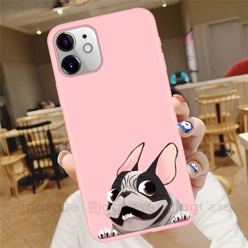 Мягкий силиконовый чехол-накладка для iPhone X XR XS MAX 8 7 6 S мопс французский бульдог