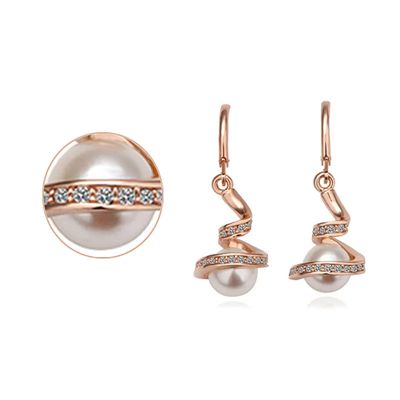 New 2019 Hot Selling Pearl Earrings Japanese And Korean Beautiful Fashion Rose Gold For Gorgeous ladies | Украшения и аксессуары