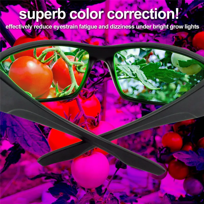 

LED Grow Light Glasses for Indoor Greenhouse Grow Tent Hydroponics System Plant Lamp Eyes Protective Glasses