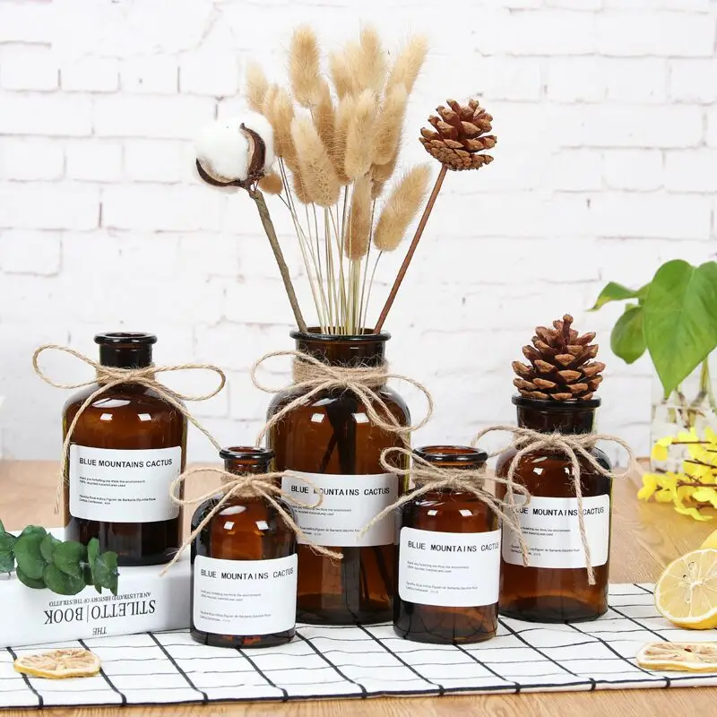 Скандинавская ветрозащитная ваза из стекла 16 видов для гидропонных сухих цветов