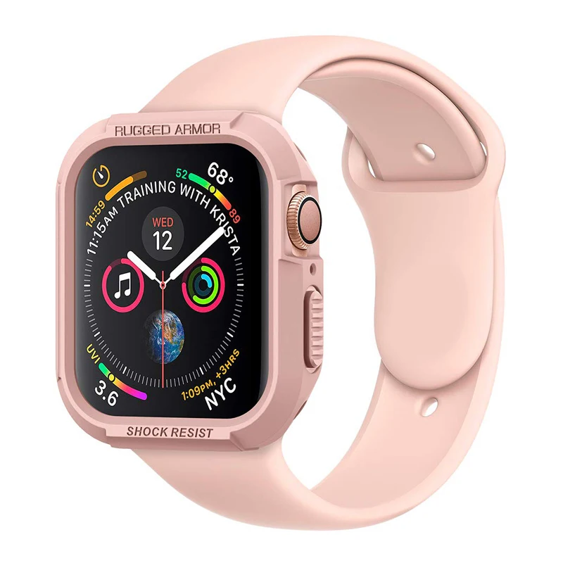 Чехол для apple watch 44 мм 40 45 41 42 прочный защитный чехол iwatch 7/6/5/SE/4/3/2 Мягкий