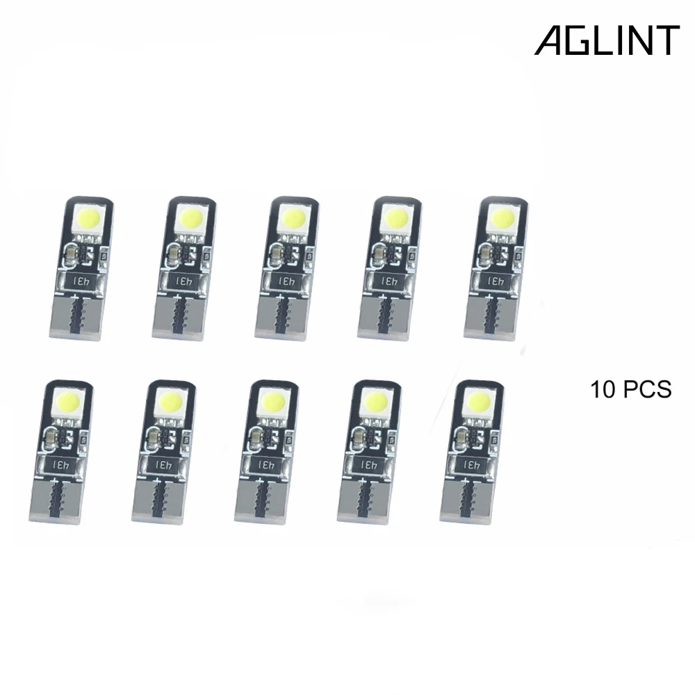 AGLINT 10 шт. дешевые лампы T10 светодиод Шина CAN свет W5W 5W5 194 168 5050SMD 4 чипа светодиодные