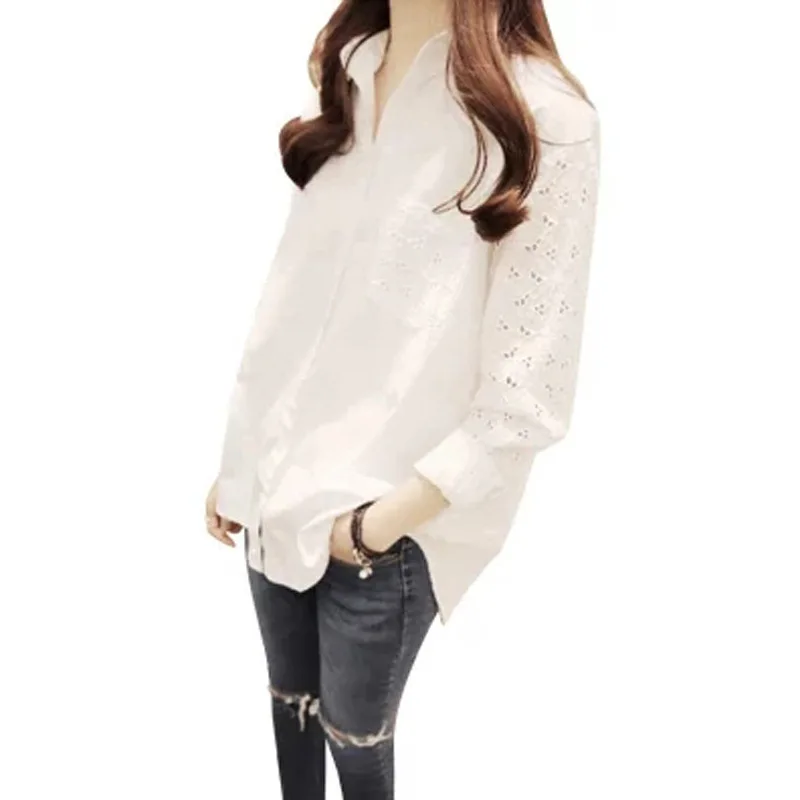 

XUXI Women Casual Loose Shirt, Summer Long Sleeve, Women's White Shirt, Large, 5XL, E831