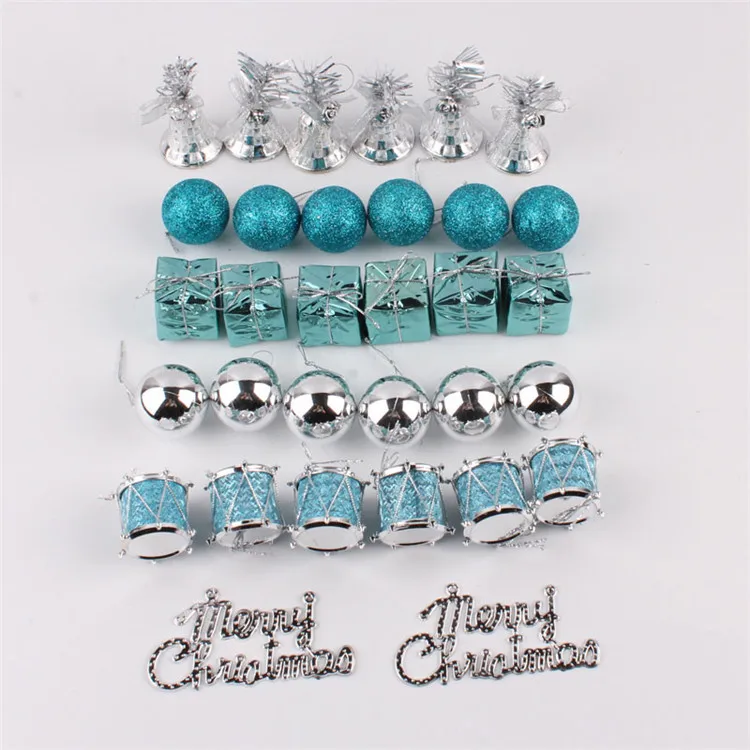 Украшения для новогодней елки 32 упаковки золотистого и красного цветов подвеска