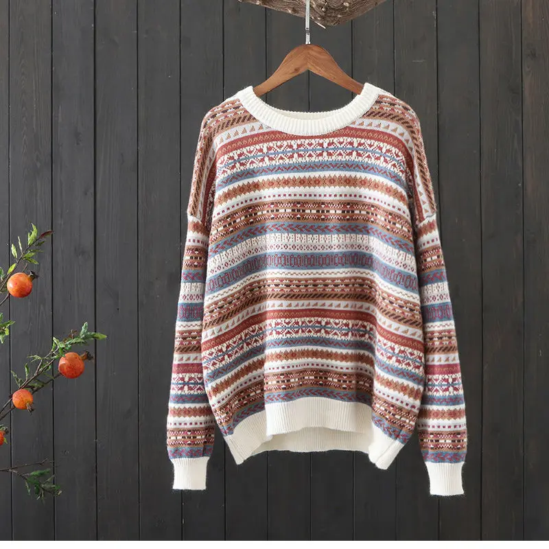 

Pullover Sweater Women Casual Slim 2020 New O-Neck Bottoming Sweaters Striped Winter Basic Tops Wild Long Sleeve Pullover Top