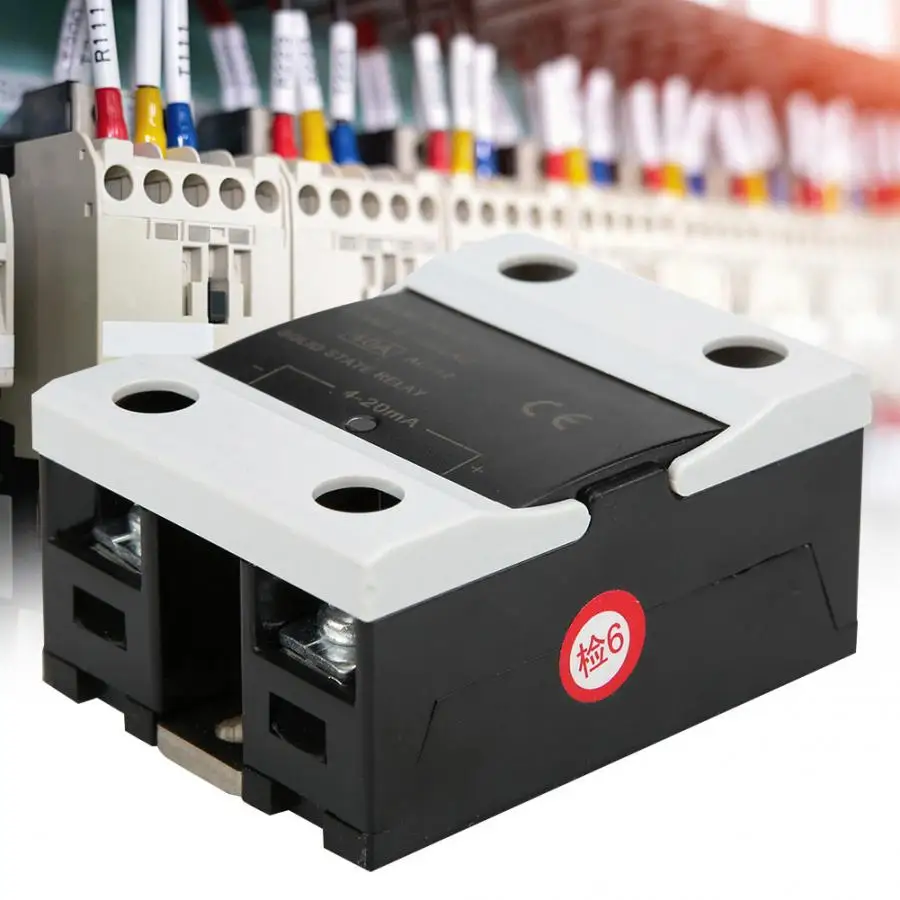 

Solid State Relay 4~20mA-AC 0~220V 40A Heat Sink Flame-Retardant Relay