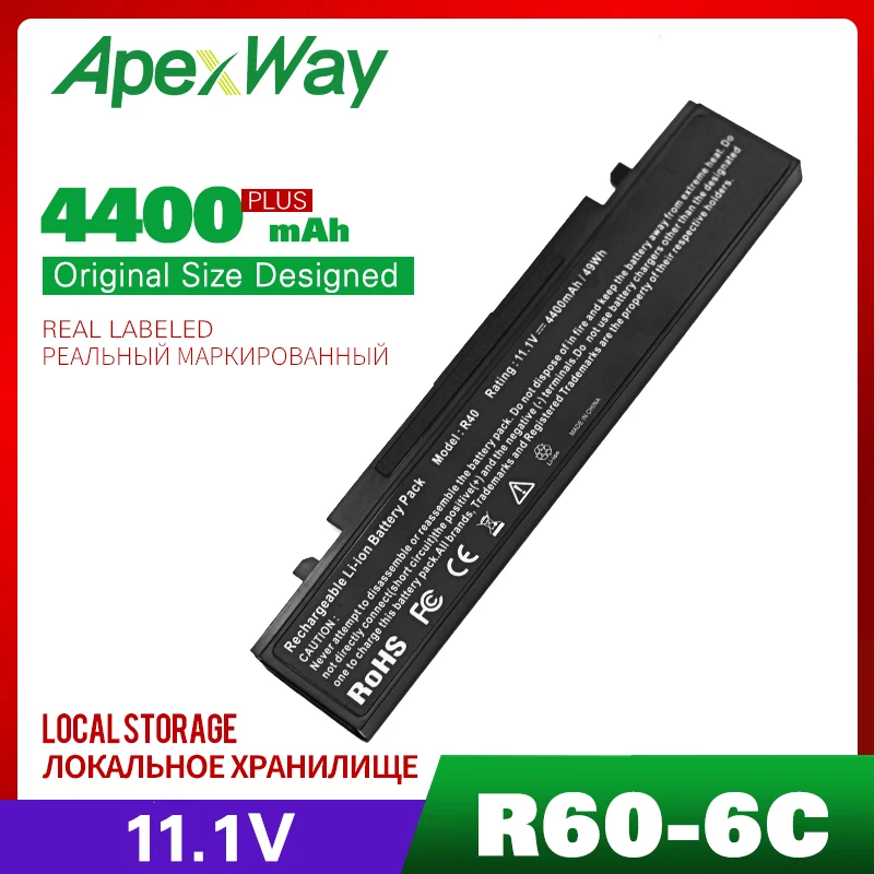 6 ячеистая для ноутбука Батарея для samsung AA-PB4NC6B R60 P560 Q210 AA-PB2NC6B AA-PB2NC6B/E R458 R460 R509 R510 R560 P50 P60 P210 P460