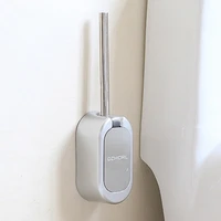 wall mounted toilet brush lavatory stainless steel handle brush bristles soft have strong cleaning force bathroom cleaning tool