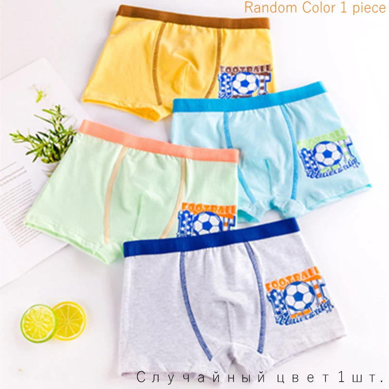 1 Piece Pure Cotton Boys Boxer Underpants Cozy Boy Panties Big Childrens Shorts Children's Underwear Mid Small Children Panty