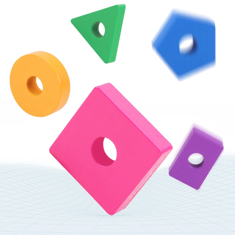 

Shapes Colors Block Matchting Puzzle Game Children Educational Jigsaw Model BuildingBaby Early Learning Aids Montessori Wood Toy