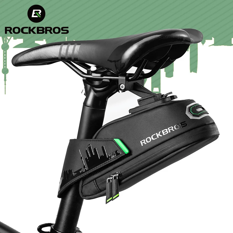 

ROCKBROS Rainproof Bicycle Bag Shockproof Bike Saddle Bag For Refletive Rear Large Capatity Seatpost MTB Bike Bag Accessories