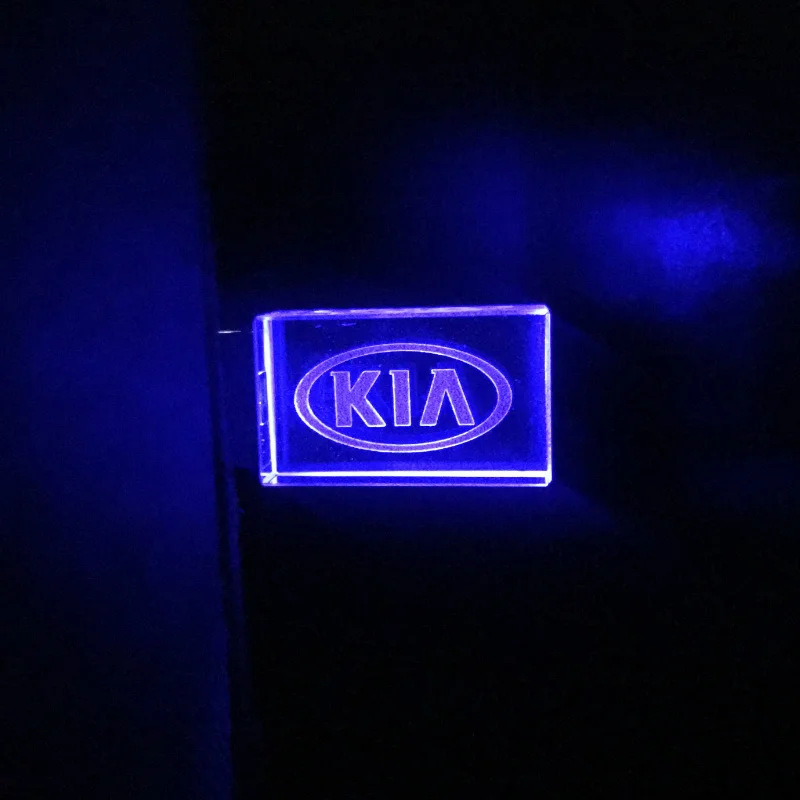 Металлический USB флеш накопитель KIA crystal + 4 ГБ 8 16 32 64 128 внешнее хранилище памяти на