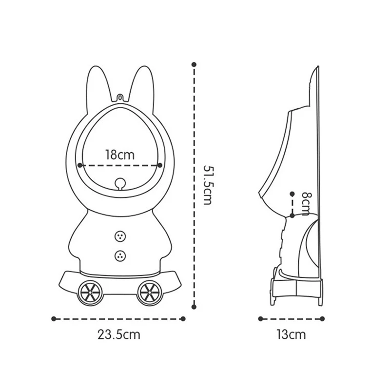 

Dropshipping Rabbit Baby Potty Stand Vertical Urinal Kid Training Boy Pee Bathroom Wall-Mounted Travel Toddler Portable Toilet
