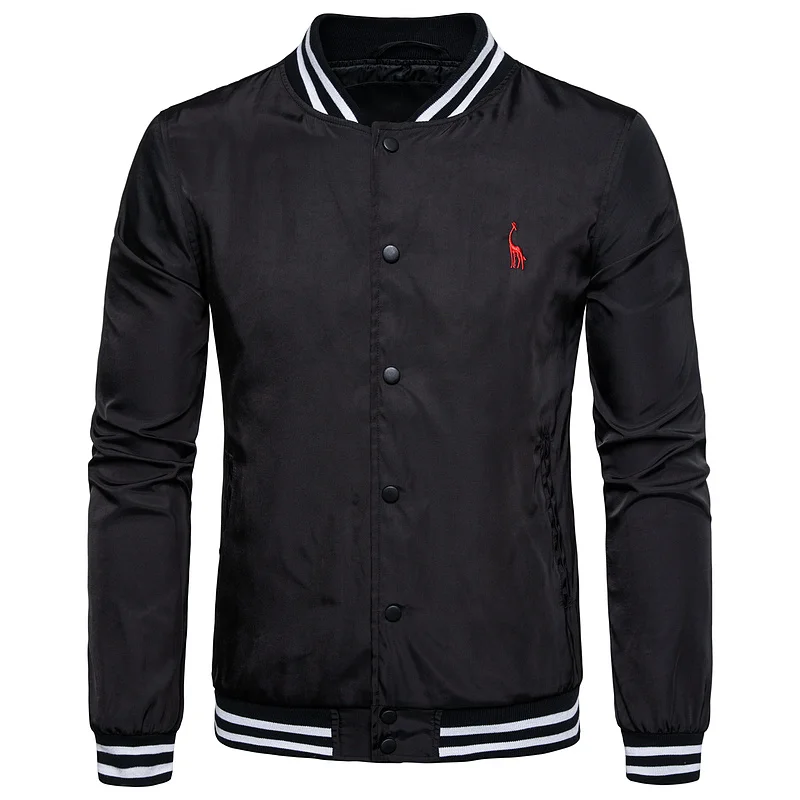 Новые осенние куртки мужские повседневные однотонные модные бейсбольные пальто