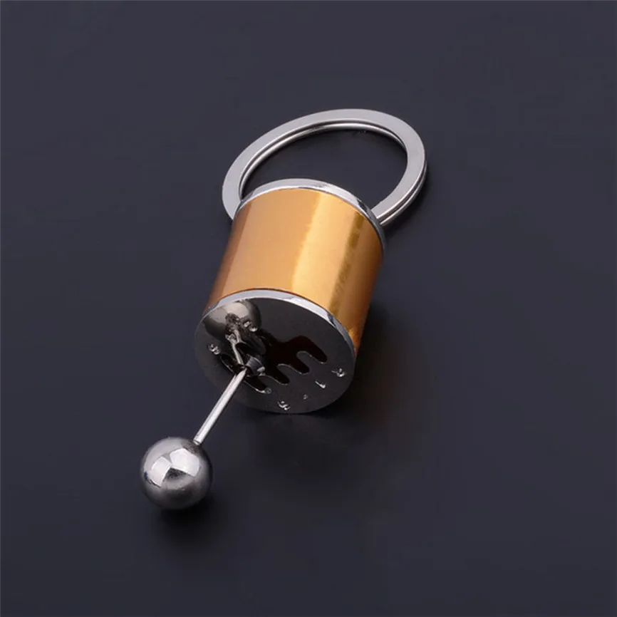 1x брелок Шестерни ручка переключения палка коробка металлическая цепочка для