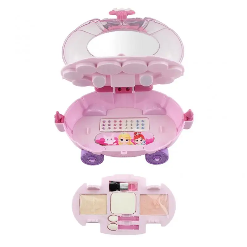 Наборы для макияжа детей подростков принцесс коробка блестящие тени век помада