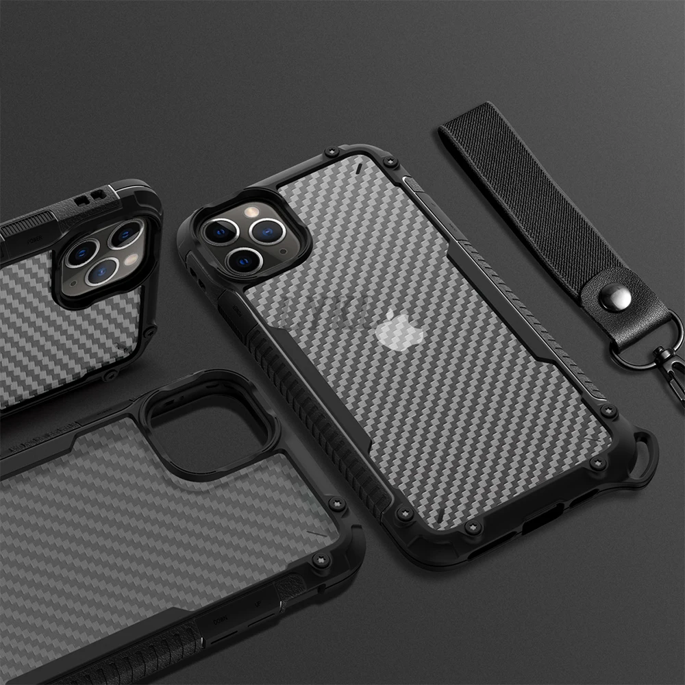 

Military-grade Shockproof Case for IPhone 13 11 12 Pro Mini Max X Xr XS with Wriststrap Cover for IPhone 11 Pro Max 8 7 6S Plus