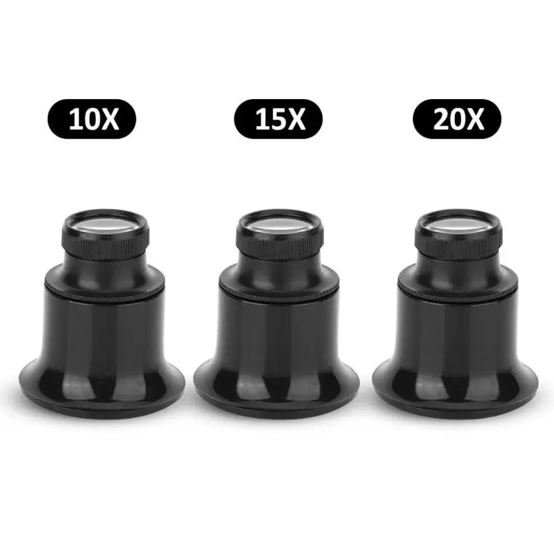Увеличительное стекло, 10 x/15 x/20 xEye Лупа для ремонта часов увеличительное 50PF