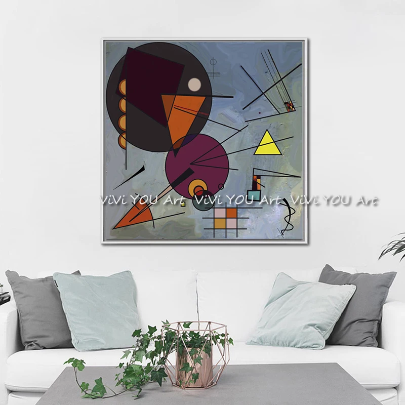 Абстрактная картина маслом ручной работы Настенная для гостиной Wassily Kandinsky