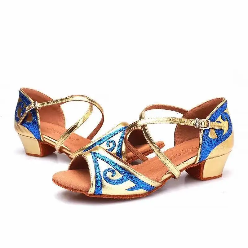 Детская/Женская обувь для латинских танцев современные детские/девичьи