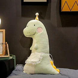 Maid dinosaur Мультяшные лесные животные, плюшевая подушка, милая мягкая подушка, мини-кулон, фланелевые одеяла, реквизит, детская кроватка, Декор - Цвет: Maid dinosaur