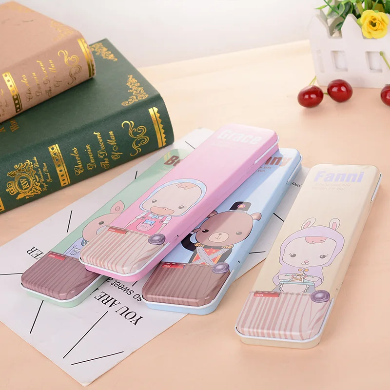 1 шт. Железный чехол для карандашей в Корейском стиле карандаши художественные