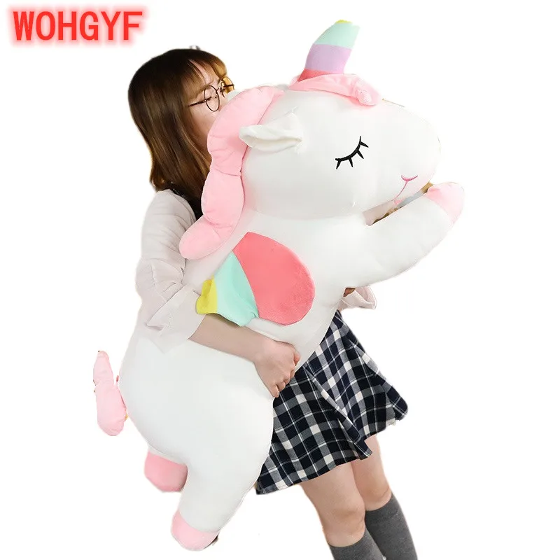 30 100 см Большой размер игрушки единорог плюшевые мягкие животные мультфильм