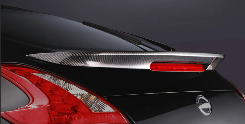 Для Nissan 2009 на 370Z Z34 VRS Стиль углеродного волокна заднее крыло база глянцевая отделка спойлер багажника губное Волокно сплиттер комплект режущих насадок отделка