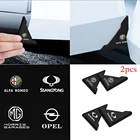 2 шт., защитные наклейки на углы автомобильных дверей VW Volkswagen R Golf 5 6 MK7 Tiguan Polo GTI MK6 Passat Jetta Beetle
