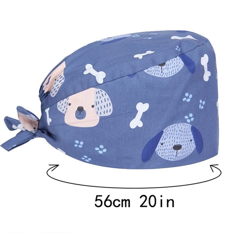 

Nursing Cap Elastic Beauty Hats Beauty Salon Baotou Hat Unisex Adjustable Pet Work Hats Dust Cap Pet Scrubs New