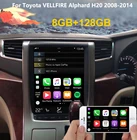 Автомобильный радиоприемник 12,1 дюйма, 128 Гб ПЗУ, экран Tesla, Android, для Toyota VELLFIRE Alphard H20 2008 2010 2012 2014 GPS, автомобильный видеоплеер HU