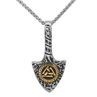 wangaiyao new fashion domineering nordic viking odin amulet viking rune pendant necklace mens memorial day gift jewelry
