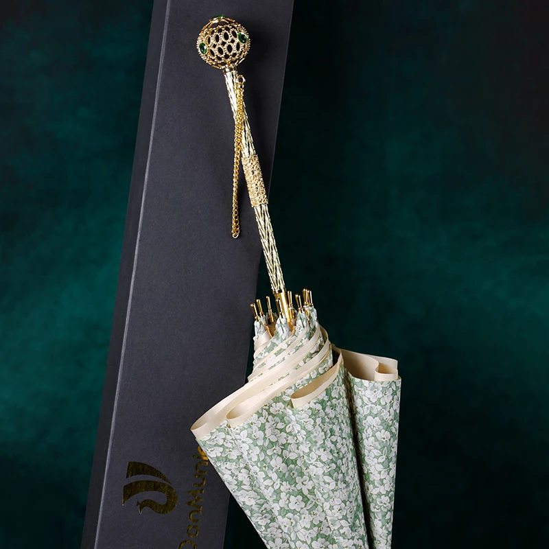 Креативный Зонт с цветочным рисунком водонепроницаемый длинной ручкой