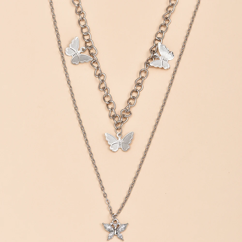 Подвеска-бабочка YWZIXLN в стиле бохо с кристаллами многослойная цепочка модные
