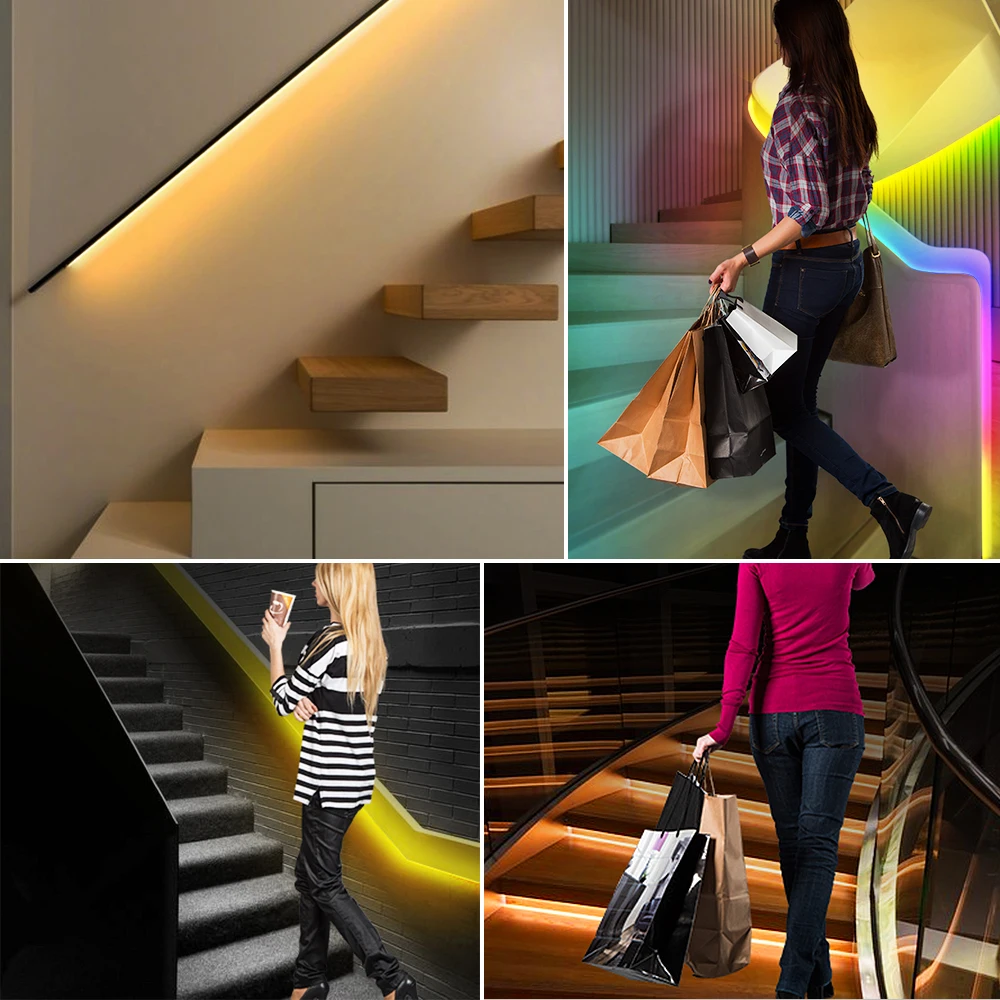 Светодиодный контроллер для лестницы питание 12 В двойной датчик движения