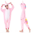 Детские Кигуруми для маленьких девочек, пижамы-комбинезоны в виде животных, розового единорога, пижамы в виде животных, фланелевые Мультяшные вечерние костюмы, комбинезоны, модные пижамы