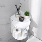 360 градусов вращающийся Ванная комната Органайзер полки настенные шампунь стойка для хранения косметики бытовой Кухня Ванная комната аксессуары