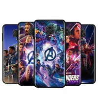 for xiaomi redmi note 4 4x 5a 5 6 7 8t 8 9t 9s 9 10 10s prime pro max marvel avengers heroes black silicone phone case
