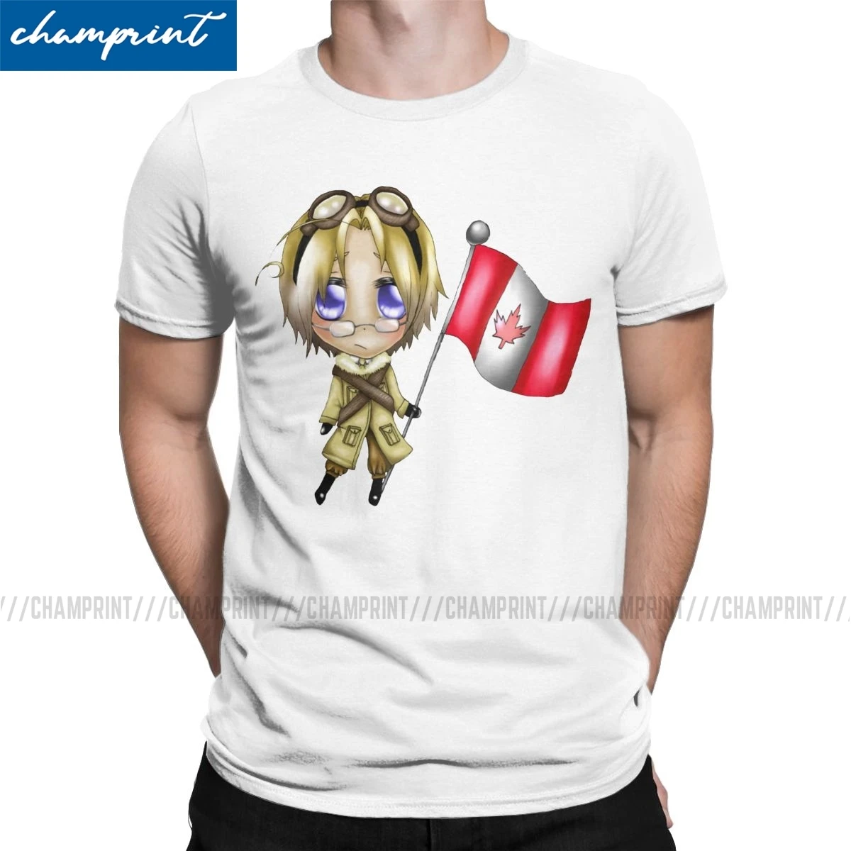 Мужские футболки Chibi Канада новинка футболка короткий рукав оси силы хеталия