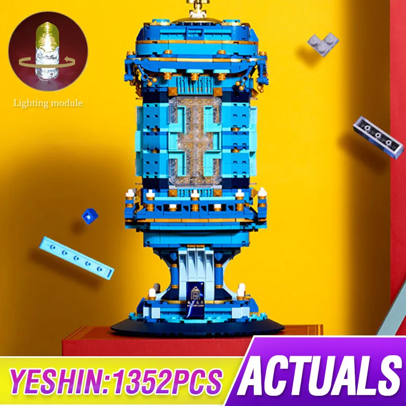 XQ18001 китайские креативные строительные блоки перегородчатая эмаль дворец лампа