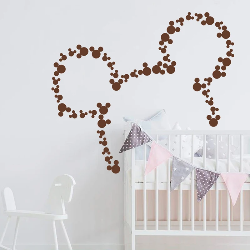 Дисней Микки Маус виниловые наклейки на стену для детской комнаты декоративные