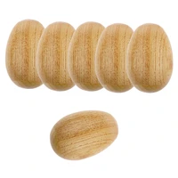6 pieces polished wooden egg shaker percussion instrument for children baby toddler rattle toys