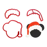 christmas wreath santa clause hat snowman fondant cookie cutter biscuit sugar paste craft cupcake top cakepop decorating