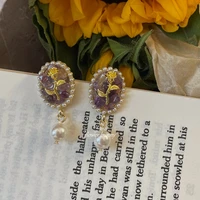 %e2%80%8bzdmxjl 2021 new fashion womens earrings fine geometry pearl flower eardrop earrings for women party gifts jewelry wholesale