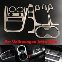 for volkswagen jetta mk6 car accessories usb aux panel gearbox window lift control cup holder air vent outlet decorative sticker