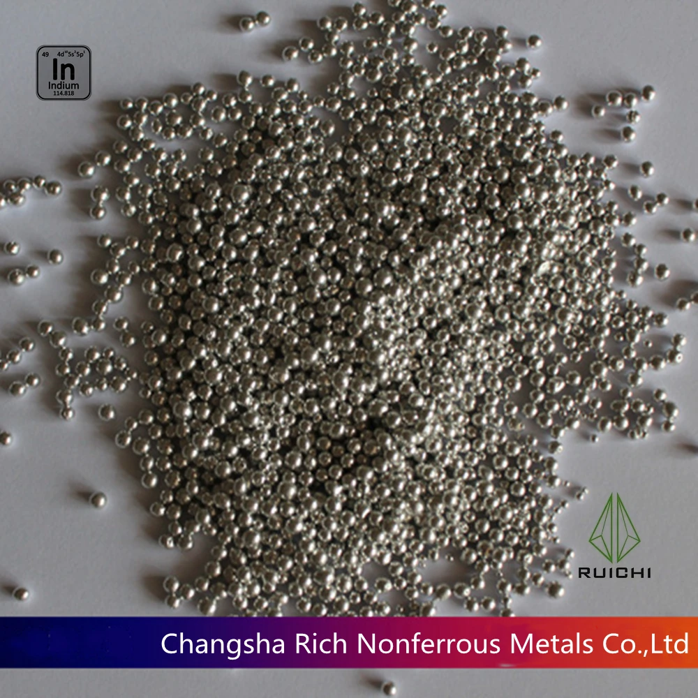 

20 Grams 99.995% Pure Indium Granule Indium Shot element 49 Indium Metal Ball Free Shipping